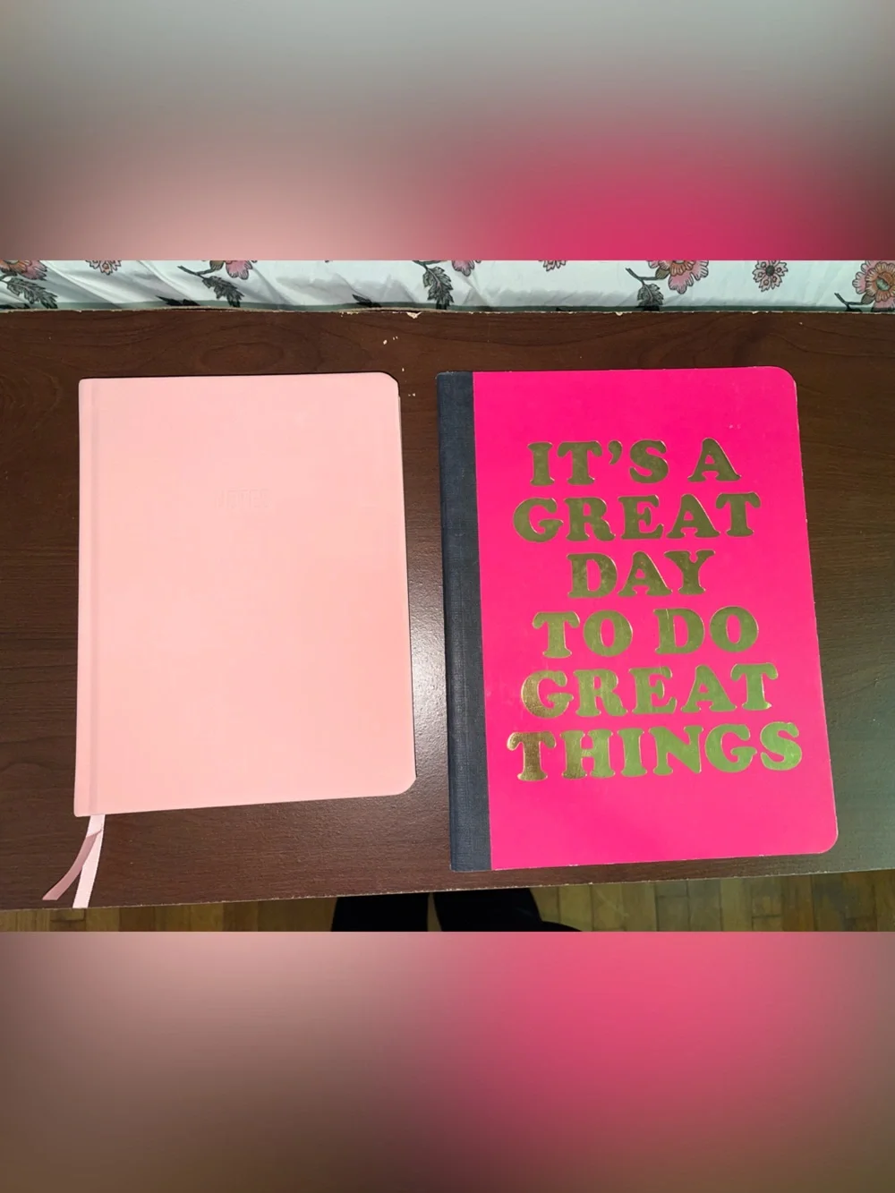 Rose Pink Hardcover journal, and pink notebook